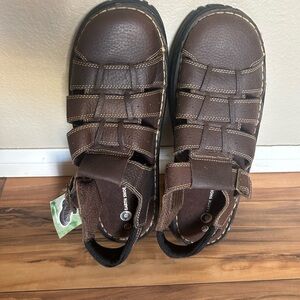 Earth Shoe Man Chunky NWT Leather Brown Shoes Size 13